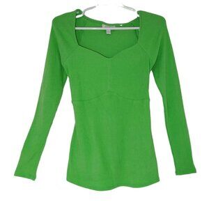 Isabel, long-sleeved blouse, for women, Polyester, Spandex, Green, Size S, NWT